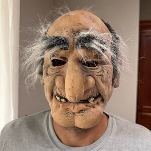 Vintage 2003 Paper Magic Group Old Man‎ Halloween Mask – Adult One Size